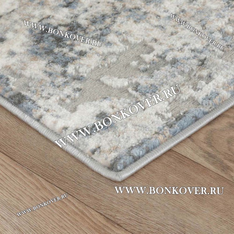 Ковер Абстракция Дизайн 88 Серый с Синим