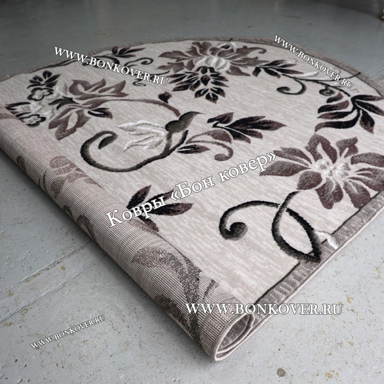 Ковер Лайт Карпет New 2 Дизайн 10 Серый с Сиреневым Овальный